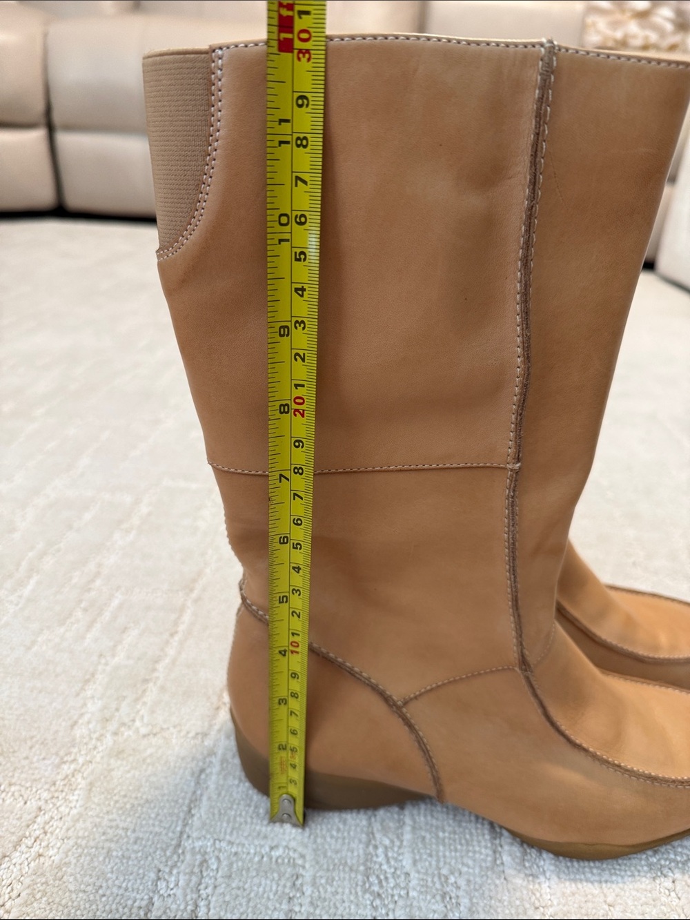 Kenneth Cole Reaction Tan Leather Knee Boots - Picture 7 of 8